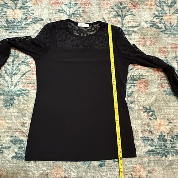 Anatomie Black Lace Detail Long Sleeve Top - Picture 7 of 11